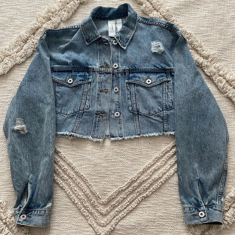 Denim cropped jacket  - ASOS